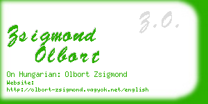 zsigmond olbort business card